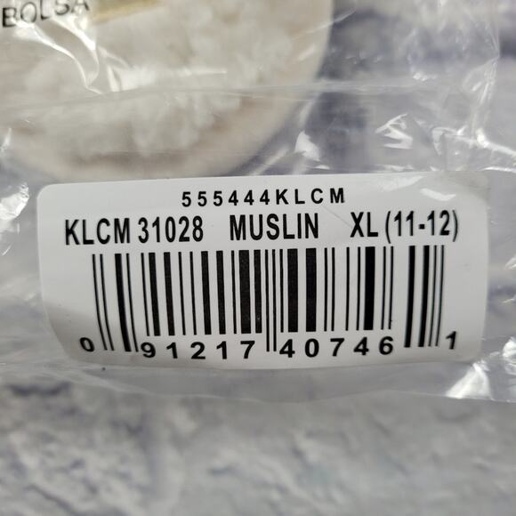 Dearfoams Lane Teddy Slide Memory Foam Slippers in Muslin size XL (11-12) - Picture 14 of 14